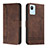 Coque Portefeuille Livre Cuir Etui Clapet H01X pour Realme C30s Marron