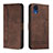 Coque Portefeuille Livre Cuir Etui Clapet H01X pour Samsung Galaxy A03 Core Marron