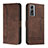 Coque Portefeuille Livre Cuir Etui Clapet H01X pour Vivo Y55s (2021) Marron