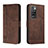 Coque Portefeuille Livre Cuir Etui Clapet H01X pour Xiaomi Redmi 10 (2022) Marron