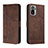 Coque Portefeuille Livre Cuir Etui Clapet H01X pour Xiaomi Redmi Note 10 4G Marron