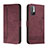 Coque Portefeuille Livre Cuir Etui Clapet H01X pour Xiaomi Redmi Note 10 5G Rouge