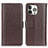 Coque Portefeuille Livre Cuir Etui Clapet H02 pour Apple iPhone 14 Pro Marron