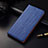 Coque Portefeuille Livre Cuir Etui Clapet H02 pour Apple iPhone 15 Bleu