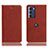 Coque Portefeuille Livre Cuir Etui Clapet H02P pour Motorola Moto Edge S30 5G Marron