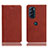 Coque Portefeuille Livre Cuir Etui Clapet H02P pour Motorola Moto Edge X30 5G Marron