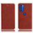 Coque Portefeuille Livre Cuir Etui Clapet H02P pour Motorola Moto G51 5G Marron