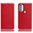 Coque Portefeuille Livre Cuir Etui Clapet H02P pour Motorola Moto G71 5G Rouge