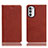 Coque Portefeuille Livre Cuir Etui Clapet H02P pour Motorola Moto G71s 5G Marron