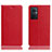 Coque Portefeuille Livre Cuir Etui Clapet H02P pour Oppo F21 Pro 5G Rouge