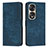 Coque Portefeuille Livre Cuir Etui Clapet H02X pour Huawei Honor 70 Pro 5G Bleu