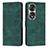 Coque Portefeuille Livre Cuir Etui Clapet H02X pour Huawei Honor 70 Pro 5G Vert