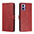 Coque Portefeuille Livre Cuir Etui Clapet H02X pour Motorola Moto Edge 30 Neo 5G Rouge