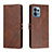 Coque Portefeuille Livre Cuir Etui Clapet H02X pour Motorola Moto Edge Plus (2023) 5G Marron