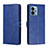 Coque Portefeuille Livre Cuir Etui Clapet H02X pour Motorola Moto G 5G (2023) Bleu