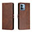 Coque Portefeuille Livre Cuir Etui Clapet H02X pour Motorola Moto G Stylus (2023) 4G Marron