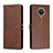 Coque Portefeuille Livre Cuir Etui Clapet H02X pour Nokia G10 Marron