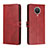 Coque Portefeuille Livre Cuir Etui Clapet H02X pour Nokia G10 Rouge