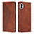 Coque Portefeuille Livre Cuir Etui Clapet H02X pour Nothing Phone 1 Marron