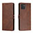 Coque Portefeuille Livre Cuir Etui Clapet H02X pour Samsung Galaxy A03 Marron