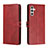 Coque Portefeuille Livre Cuir Etui Clapet H02X pour Samsung Galaxy A04s Rouge