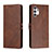 Coque Portefeuille Livre Cuir Etui Clapet H02X pour Samsung Galaxy A13 4G Marron