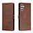 Coque Portefeuille Livre Cuir Etui Clapet H02X pour Samsung Galaxy A13 5G Marron