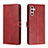 Coque Portefeuille Livre Cuir Etui Clapet H02X pour Samsung Galaxy A13 5G Rouge