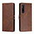 Coque Portefeuille Livre Cuir Etui Clapet H02X pour Sony Xperia 1 V Marron