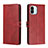 Coque Portefeuille Livre Cuir Etui Clapet H02X pour Xiaomi Poco C50 Rouge