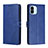 Coque Portefeuille Livre Cuir Etui Clapet H02X pour Xiaomi Poco C51 Bleu