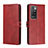 Coque Portefeuille Livre Cuir Etui Clapet H02X pour Xiaomi Redmi 10 4G Rouge