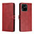 Coque Portefeuille Livre Cuir Etui Clapet H02X pour Xiaomi Redmi 10 India Rouge