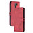 Coque Portefeuille Livre Cuir Etui Clapet H02X pour Xiaomi Redmi 9 Prime India Rouge