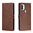 Coque Portefeuille Livre Cuir Etui Clapet H02X pour Xiaomi Redmi A1 Plus Marron