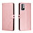 Coque Portefeuille Livre Cuir Etui Clapet H02X pour Xiaomi Redmi Note 10 5G Or Rose