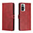 Coque Portefeuille Livre Cuir Etui Clapet H02X pour Xiaomi Redmi Note 10 Pro 4G Rouge