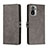 Coque Portefeuille Livre Cuir Etui Clapet H02X pour Xiaomi Redmi Note 10S 4G Gris