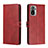 Coque Portefeuille Livre Cuir Etui Clapet H02X pour Xiaomi Redmi Note 10S 4G Rouge