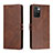 Coque Portefeuille Livre Cuir Etui Clapet H02X pour Xiaomi Redmi Note 11 4G (2022) Marron