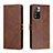 Coque Portefeuille Livre Cuir Etui Clapet H02X pour Xiaomi Redmi Note 11 Pro+ Plus 5G Marron