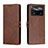 Coque Portefeuille Livre Cuir Etui Clapet H02X pour Xiaomi Redmi Note 11E Pro 5G Marron