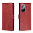 Coque Portefeuille Livre Cuir Etui Clapet H02X pour Xiaomi Redmi Note 11T 5G Rouge