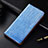 Coque Portefeuille Livre Cuir Etui Clapet H03 pour Apple iPhone 13 Mini Bleu Ciel