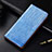 Coque Portefeuille Livre Cuir Etui Clapet H03 pour Apple iPhone 13 Pro Bleu Ciel