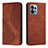 Coque Portefeuille Livre Cuir Etui Clapet H03X pour Motorola Moto Edge 40 Pro 5G Marron