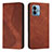 Coque Portefeuille Livre Cuir Etui Clapet H03X pour Motorola Moto G 5G (2023) Marron