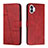 Coque Portefeuille Livre Cuir Etui Clapet H03X pour Nothing Phone 1 Rouge