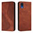 Coque Portefeuille Livre Cuir Etui Clapet H03X pour Samsung Galaxy A03 Core Marron