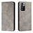 Coque Portefeuille Livre Cuir Etui Clapet H03X pour Xiaomi Poco X4 NFC Gris